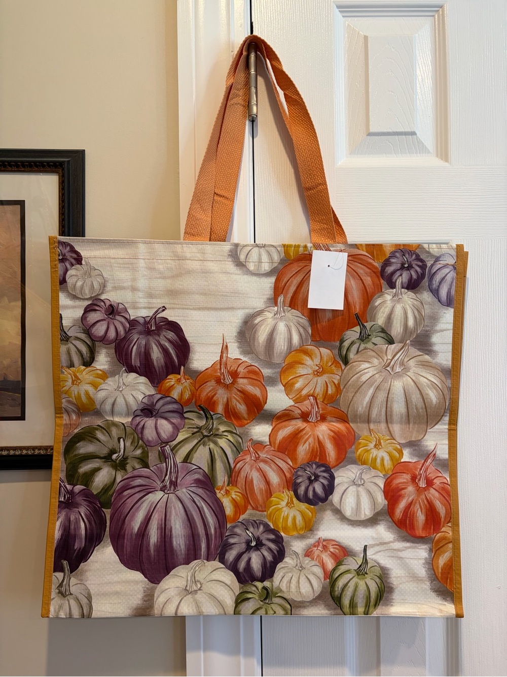 Marshalls/ TJ Maxx Pumpkin Print Reusable Tote Bag 🎃🛍️